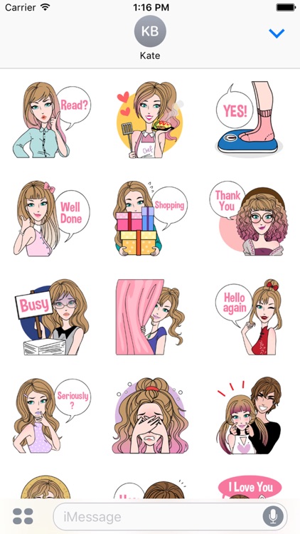 Sharon Vol.2 Stickers for iMessage by AMSTICKERS