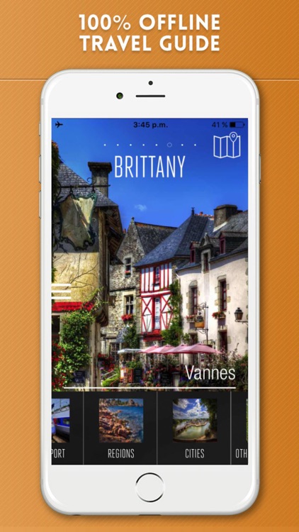 Brittany Travel Guide with Offline City Street Map
