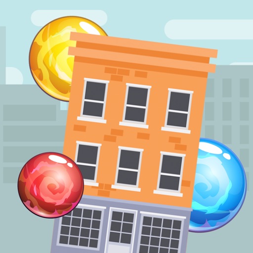 Bubble Shooting Save The City Village Game icon