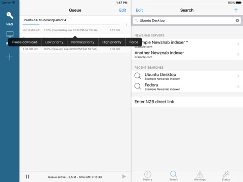 SABmini for iPad screenshot 3
