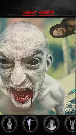 ghost camera booth : scary face stickers