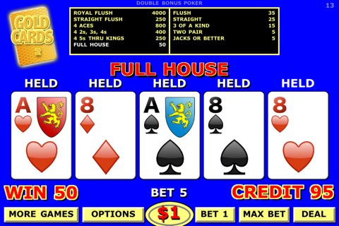 Double Draw Video Poker screenshot 2