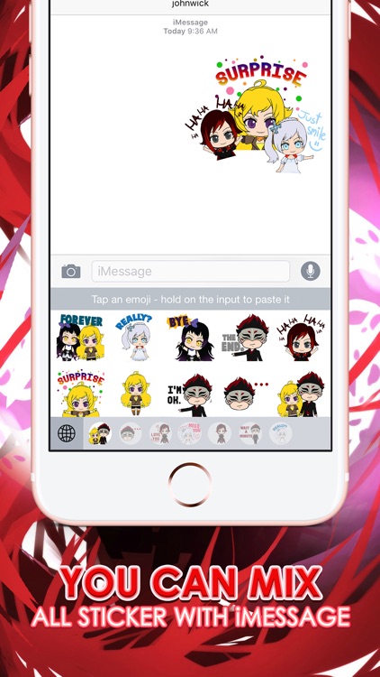 Ruby Cartoon Stickers Keyboard Themes ChatStick