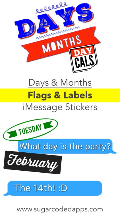 DayCals: Days & Months Calendar Stickers