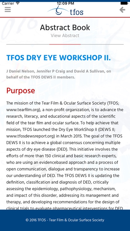 TFOS 2016  Abstract Book