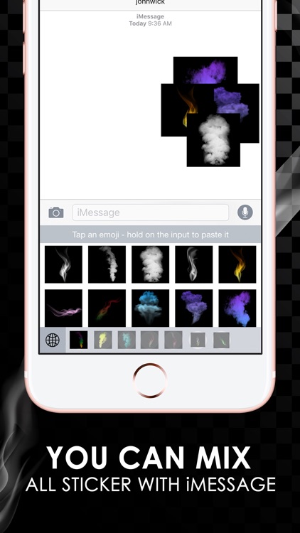 Smoke Art Emoji Stickers Keyboard Themes ChatStick