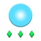 Icon Bouncing Blue Ball