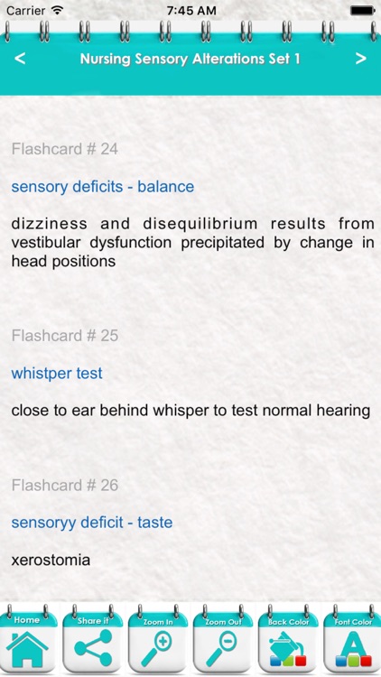 Nursing Sensory Alterations 2000 Exam Study Notes screenshot-3