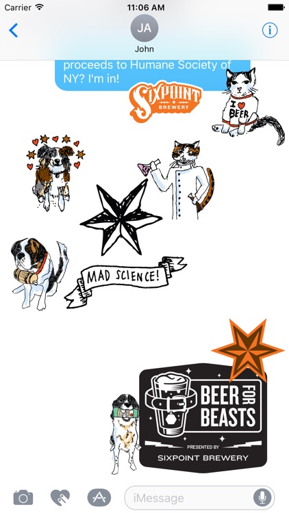 Beer For Beasts Stickers - Sixpoint