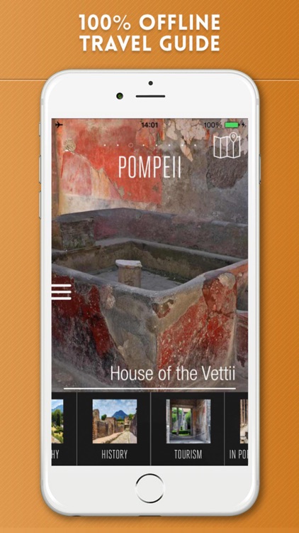 Pompeii Travel Guide with Offline City Street Map