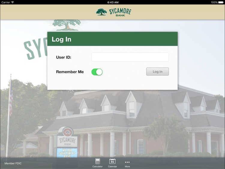 Sycamore Bank for iPad