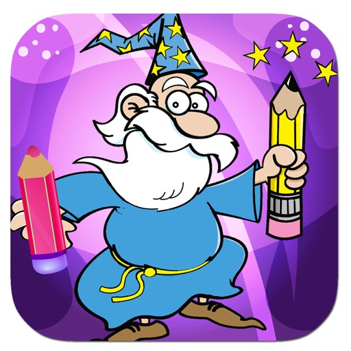 Coloring Page Game Of Fantastic Wizard Edition iOS App