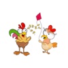 Emoji Rooster Stickers