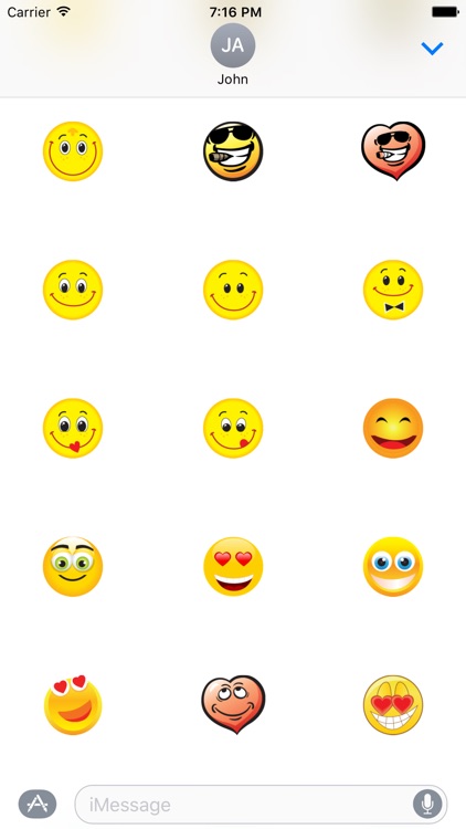 Happy Smile "Big Smilies Stickers" for iMessage screenshot-3