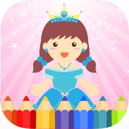 Princess Coloring Pages - Fun Kids Drawing Icon