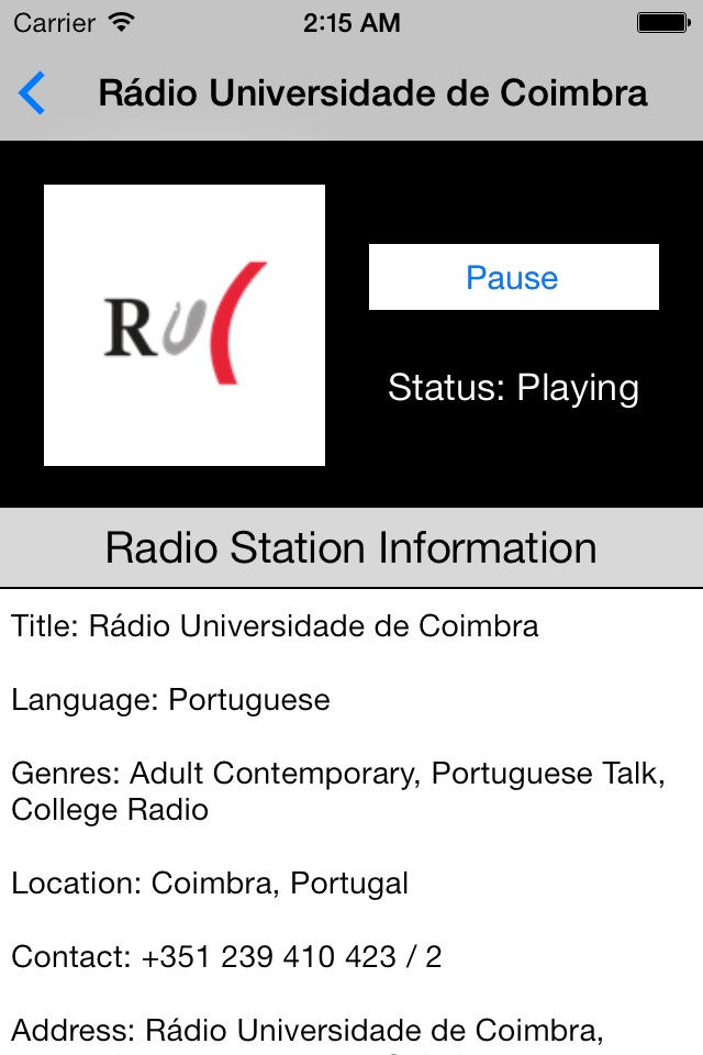 Portugal Radio Live Player (Portuguese / português / língua portuguesa) screenshot 4