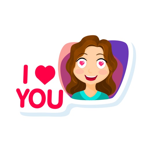 Girly Girl Emoji- Stickers icon