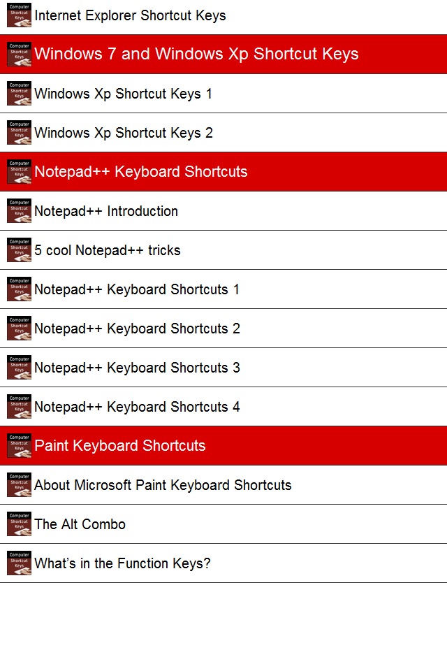 Computer Shortcut Keys screenshot 2