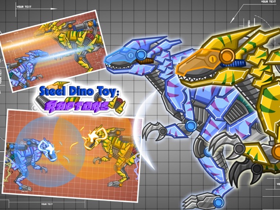 Steel Dino Toy：Mechanic Raptors - 2 player game screenshot 4