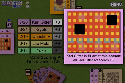 Reiner Knizia's Modern Art: The Card Game screenshot 2