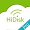HiDisk Pro app works with a wireless storage device (device required and sold separately)
