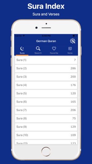 German Quran and Easy Search