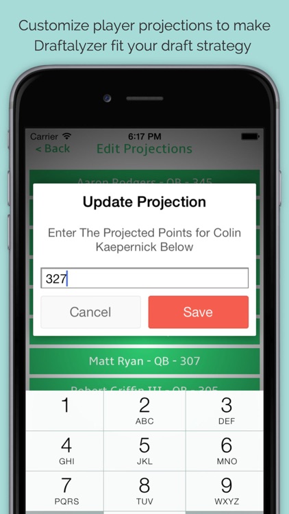 Draftalyzer - Fantasy Football Draft, Mock Draft, and Projections screenshot-4