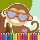 Monkey Coloring Game for Kids Third Edition