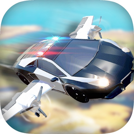 Flying Police Car Icon