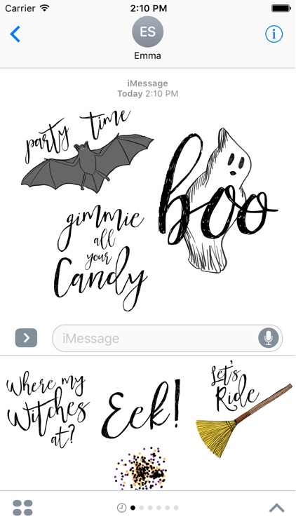 Cute Halloween Illustrated Emoji Sticker Pack