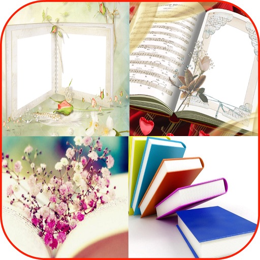 Book Photo Frame Books Wallpaper HD Background icon