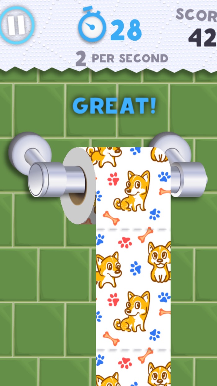 Toilet Paper Drag Swipe