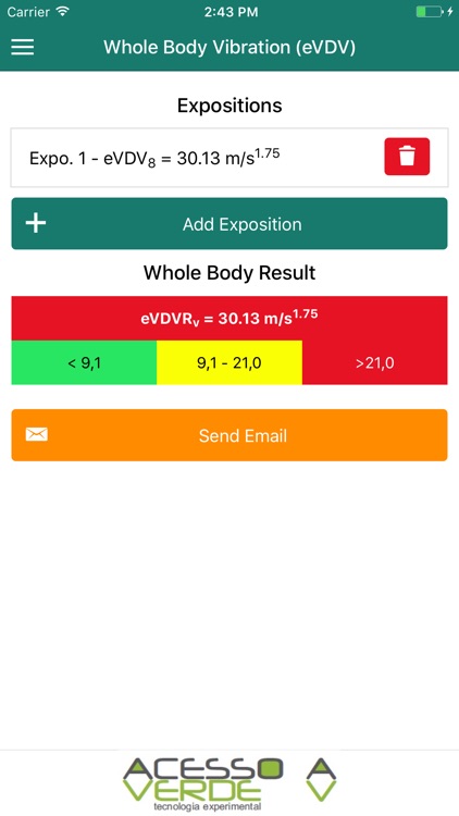 VibAdVisor eVDV: Estimated Vibration Dose Value screenshot-3