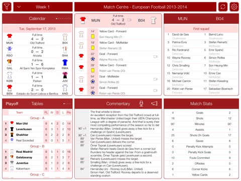 European Football 2013-2014 - Match Centre screenshot 3