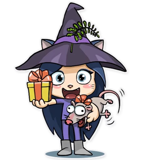 Kitty The Witch Sticker icon