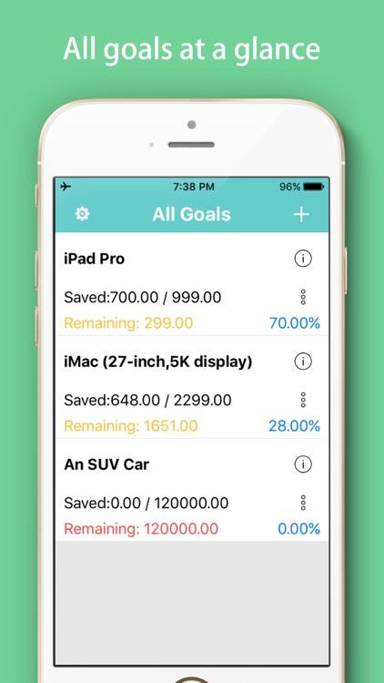 Savings Goals Tracker - Daily Saving Money Box