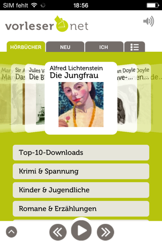 vorleser.net screenshot 2