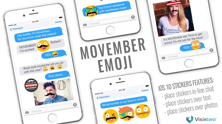 Movember Emoji for iMessage