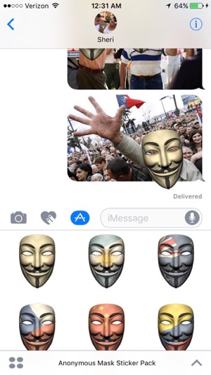 Anonymous Mask Stickers