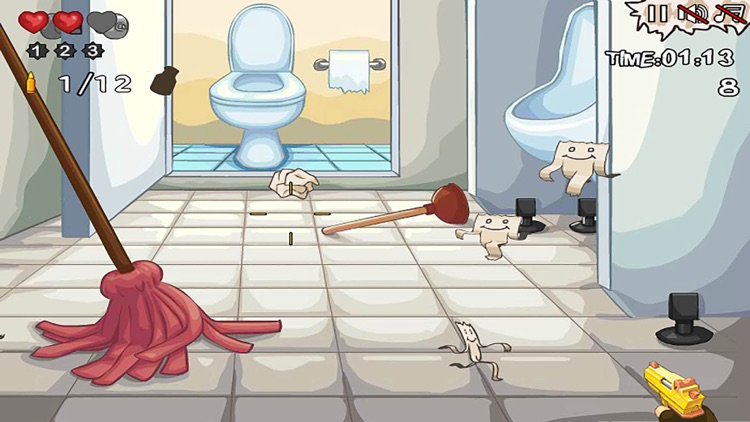 Paper Shooting in Bathroom screenshot-4