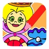 Paint Princess Pearl Coloring Book Game For Kids