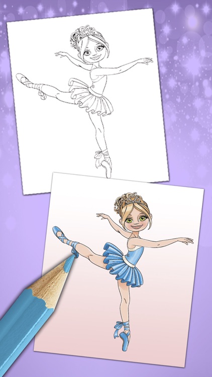 Magical ballerina coloring book pages game Pro screenshot-3