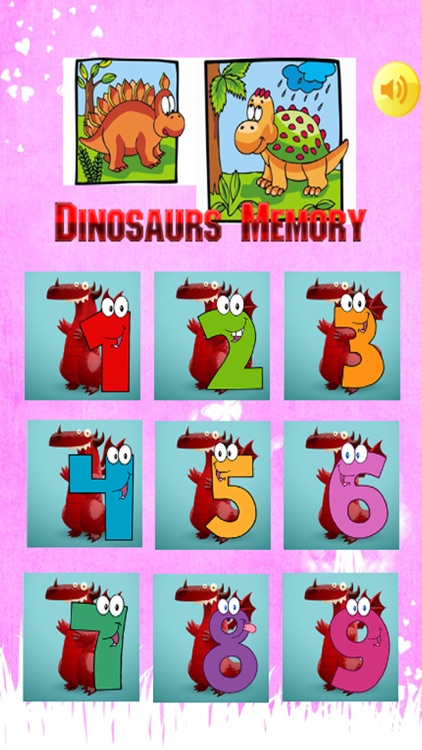 Dinosaurs Memory Game - Dino Cards Memory