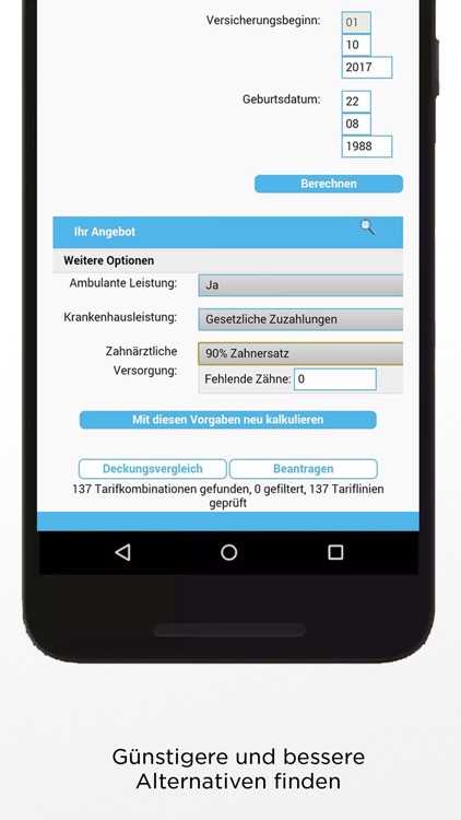 Vergleich Zahnzusatzversicherung screenshot-3