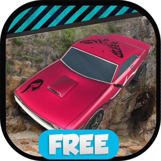 Pink Car Hill Race Icon