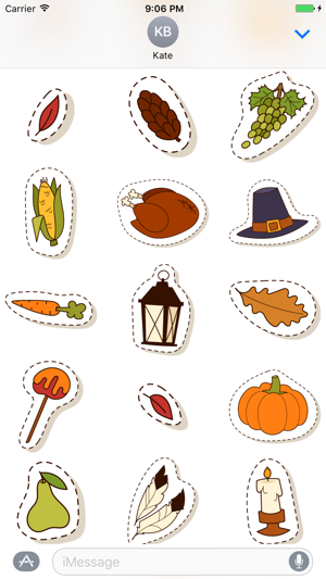 Thanksgiving Day Sticker for iMessage #3(圖3)-速報App