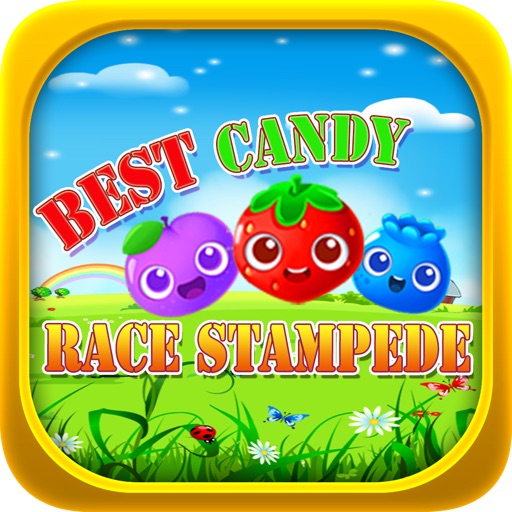 Best Match Three Candy Race Stampede Free Arcade Kids Game icon