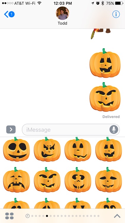 Pumpkin Message Stickers