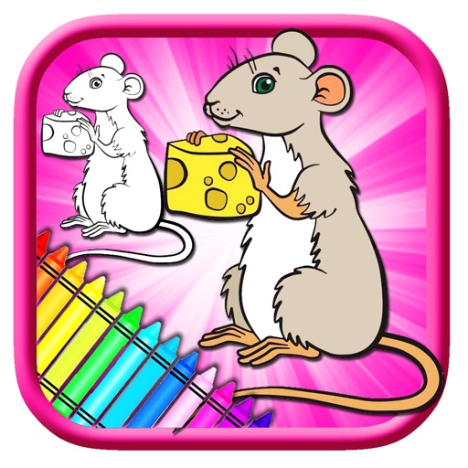 Crazy The Rat Paint Coloring Book Game Version Icon