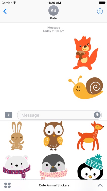 Cute Animal Stickers For iMessage